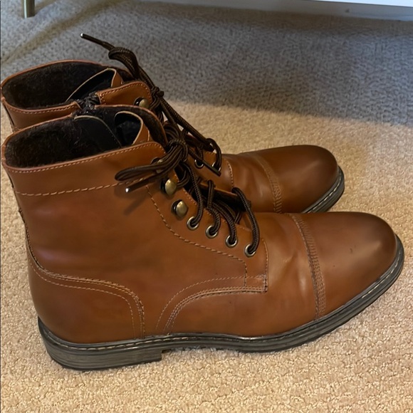 Bruno Marc NY “Philly” Synthetic Leather Brown Boots - Picture 7 of 10